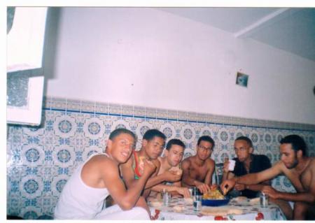having lunch