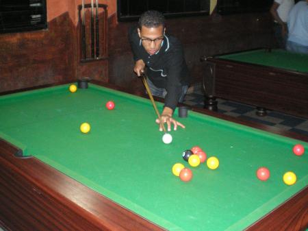 playing some billard